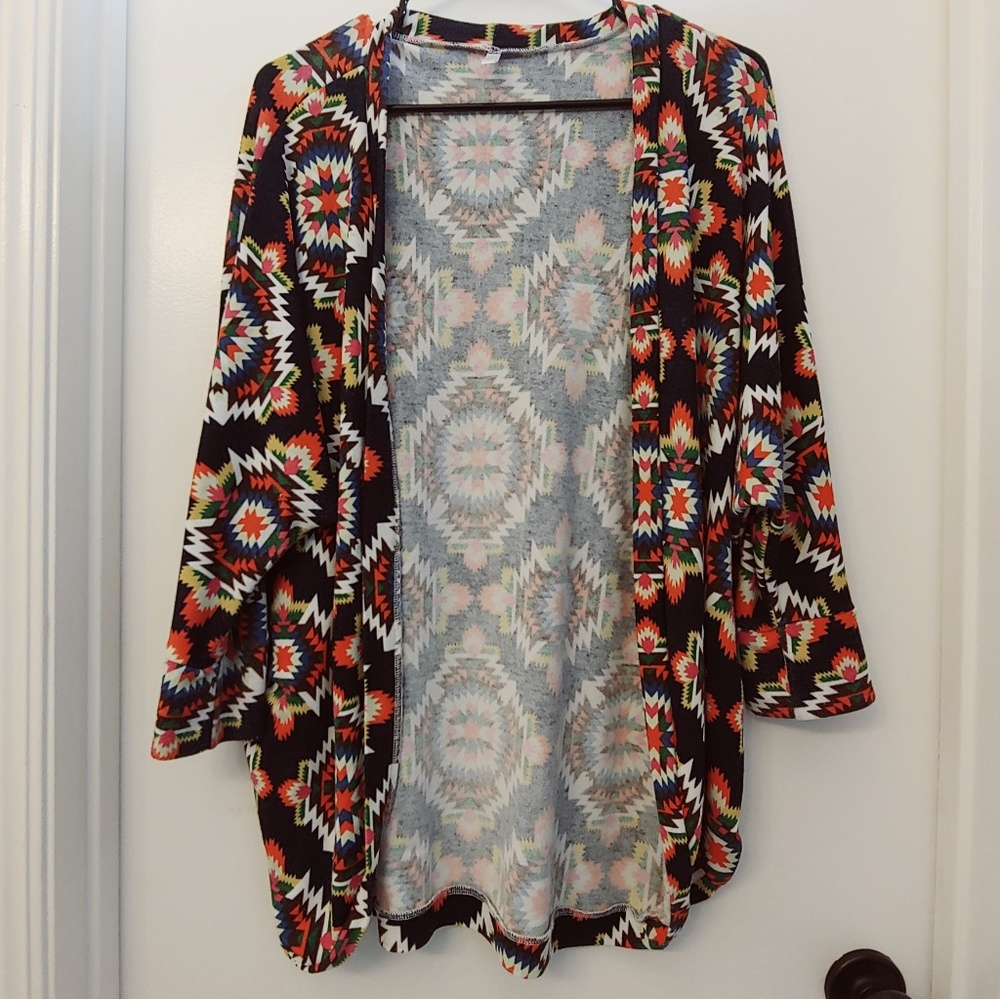 Pinkblush Aztec Open Cardigan